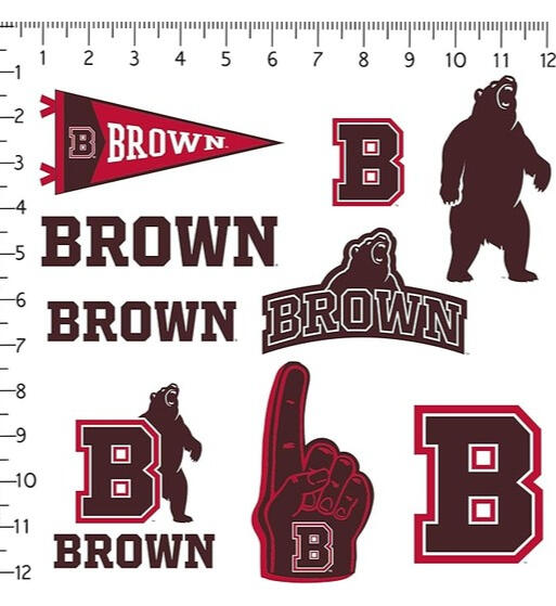 brown university vinyl sticker pack